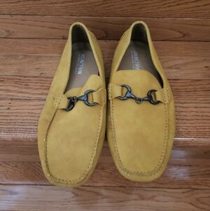 Kenneth Cole Reaction Mustard Suede Loafers